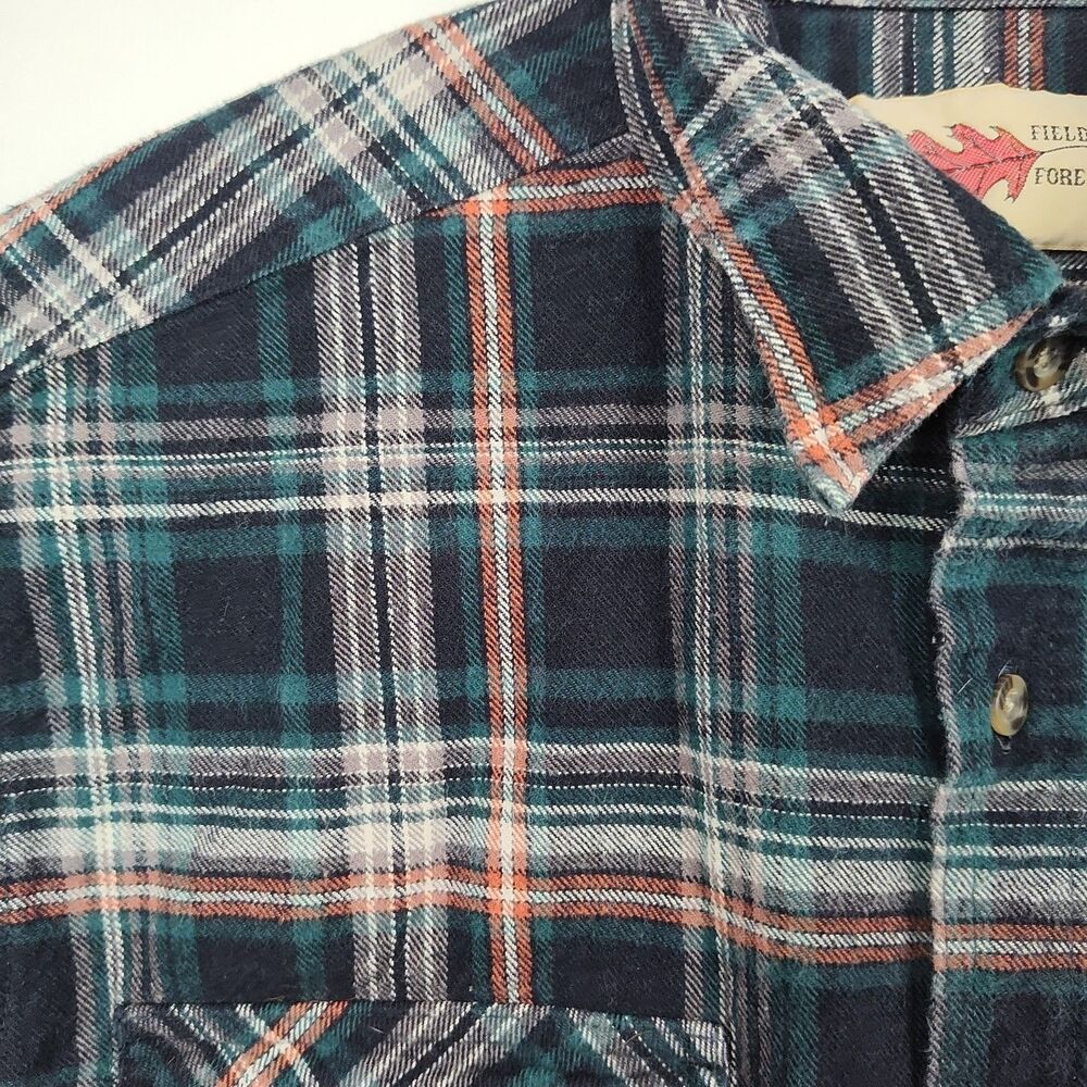 Field N' Forest men's flannel button-up shirt, XL, plaid pattern, long sleeves - Picture 4 of 8